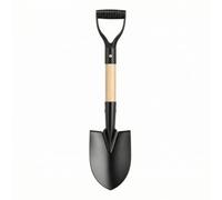 Palsmoother Giardinaggio per Bambini Pala Manuale Badile con Testa in Metallo Durevole E Manico in Legno Connessione Ribattuta per, Media, Pala A Punta Da Spiaggia Con Manico In Legno Nero