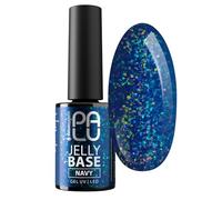 PALU - Base ibrida colorata 2 in 1 per unghie - Nail Art - Semitrasparente, consistenza media, facile da applicare, durata fino a 3 settimane, UV/LED - 11 g - Jelly Base Navy
