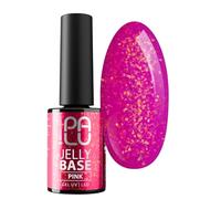 PALU - Base ibrida colorata 2 in 1 per unghie - Nail Art - Semitrasparente, consistenza media, facile da applicare, durata fino a 3 settimane, UV/LED - 11 g - Jelly Base Pink