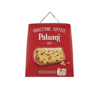 PALUANI Panettone Classico, vassoio 16 pezzi, panettone tradizionale con canditi e uvetta, ricetta originale, ingredienti prima qualità, lievitazione naturale, uova e latte freschi italiani, 1 kg cad