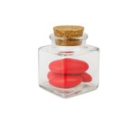 Palucart 24 Portaconfetti Vetro con Tappo Sughero 4X4X4 cm Porta Confetti bomboniere Battesimo sposi Matrimonio