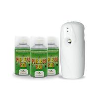 Palucart 3 bombole insetticida 250ml a Base di Piretro mosche e zanzare insetti striscianti + Erogatore night and day automatico programmabile