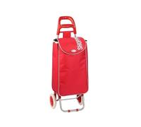Palucart Carrello portaspesa 9500, trolley per la spesa in acciaio e tessuto con ruote richiudibile varie colorazioni (Rosso Shopping)