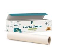 Palucart carta forno 50 m larghezza 33 cm antiaderente carta per cucina (9 rotoli)