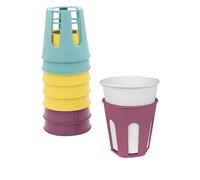 Palucart PortaBicchieri di plastica 8 Pezzi Multicolor sottobicchieri Antivento