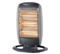 Palucart Stufa alogena Sole basso consumo elettrica 1200w con oscillazione automatica sistema di sicurezza colore grigio chiaro inserti grigio scuro -1097F1,3