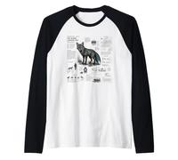 Palude Lanterna Volpe Cryptid Scientific Field Guide Opere d'Arte Maglia con Maniche Raglan