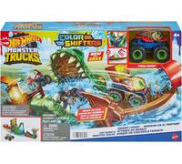 palude swamp chomp hotwheels mt082 monster trucks attaque marais playset mattel
