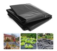 PALUDO 2 x 10M Telo di Ricambio in Polietilene Nero per Serre, Foglio di Ricambio in PVC per Serra Extra Spesso, Copertura Serra per Protezione delle Piante da Giardino (125Mu / 500G)