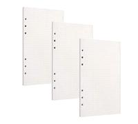 PALUDO Confezione da 3 ricariche di carta A6 a quadretti, 135 fogli/270 pagine A6 ricaricabili, 6 anelli, fogli sfusi perforati
