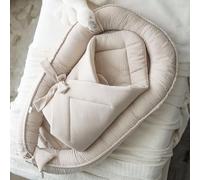 PALULLI Babynest - Morbido nido multifunzione con materasso extra morbido, in cocco, paracolpi, lettino da viaggio per neonato, 100% cotone certificato Oeko Tex, prodotto nell'UE (stelle)