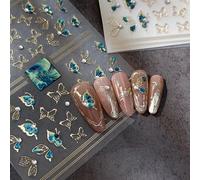 Palumma Adesivo per nail art con ali di farfalla 3D vintage stampaggio adesivi per unghie per forniture per nail art, decorazioni per unghie accessori per unghie per donne decorazione manicure