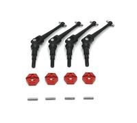 Palumma Alberi di trasmissione in alluminio + adattatore per MJX Hyper Go 1/14 14209 14210 RC, alberi di trasmissione per MJX Hyper Go 1/16 16207 16208 16209 16210 H16 RC (rosso)