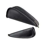PALUMMA Borsa per pipa di tabacco, portatile in pelle bovina con chiusura lampo per sacchettini di tabacco, cartine di sigaretta, filtro e accendini (Nero)