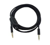 Palumma Cavo audio per cuffie, cavo audio da 3,5 mm maschio a maschio con controllo del volume, cavo di ricambio compatibile con cuffie Logitech G433/G233/G Pro/G Pro X/Kingston Alpha (rosso)