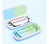 Palumma Custodia da trasporto per console OLED Nintendo Switch/Switch Custodia protettiva da viaggio con 10 slot per schede di gioco (viola rosa)