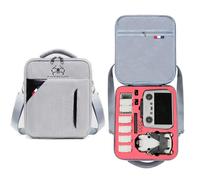 PALUMMA Custodia da trasporto per DJI Mini 4 Pro/RC 2 e RC -N2, borsa a tracolla portatile di grande capacità compatibile con accessori controller RC 2 e RC -N2, grigio + rosso