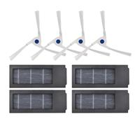 Palumma Set di accessori di ricambio adatto per Ecovacs X2 X2pro, accessori robotici, 4 spazzole laterali, 4 filtri