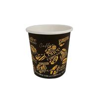 PALUPLUS 1600 Bicchieri in Carta per Caffè da 90ml NERO Grafica Chicco Caffè (3 oz) Bicchierini in cartoncino biodegradabile per bevande calde e fredde -F3,5