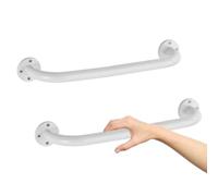 Paluplus 2 Maniglioni per Vasca da Bagno di colore Bianco, Lunghezza 40 cm, Maniglia di Sostegno in Metallo, Montaggio a Parete, Barra per Bagno, Carico Massimo 110 Kg -9912