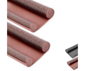 Paluplus 2 Paraspifferi per Porta Blindata, Lunghezza 93 cm, Sottoporta in tessuto Impermeabile e Spugna, per Porte con spessore fino a 5 cm, Protezione da Spifferi, Polvere, Freddo-807F-0,6 (Marrone)