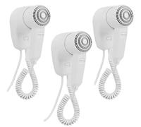 Paluplus 3 Asciugacapelli da Parete Bianco, Misura 9x15x20 cm, Pistola Phon da 1300W con Interruttore, Aria calda fino a 65°C, Velocità aria 15 m/s, per Hotel, B&B, Ristoranti, Spogliatoio -558C