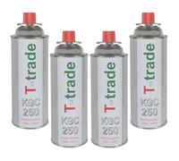 Paluplus 4 Cartucce Gas Butano 250 gr, Bomboletta con Attacco a Baionetta Tipo Korea per Fornelli e Saldatori Lunga Conservazione, Griglie da Campeggio, Emergenze -R250