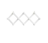 PALUPLUS Appendiabiti da Parete in Legno, Attaccapanni da muro Estensibile con 10 Ganci, adatto per ingresso, soggiorno, camera da letto, Made in Italy -8033F -0,9 (Bianco)