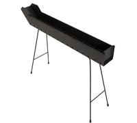 Paluplus Barbecue per Arrosticini in acciaio verniciato Nero, Misura 100x14x75 cm, Canaletta a 4 Gambe Pieghevoli, Fori di Ventilazione, Grill a carbone per Spiedini, Made in Italy -029