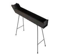 Paluplus Barbecue per Arrosticini in acciaio verniciato Nero, Misura 80x14x75 cm, Canaletta a 4 Gambe Pieghevoli, Fori di Ventilazione, Grill a carbone per Spiedini, Made in Italy -591