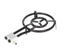 PALUPLUS Bruciatore a Gas per Padelle o Paellera, Diametro 40 cm, Bruciatore a 2 Fuochi in Acciaio Smaltato con Doppio Regolatore Fiamma, Adatto a padelle da 30 a 60 cm, Potenza 11,4 Kw -4000F