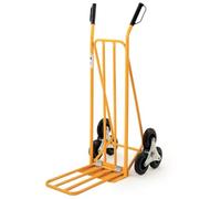 PALUPLUS Carrello Portapacchi per SCALE colore GIALLO, Portata Max 250 Kg, misura 53x58/92x112 cm, Pedana Telaio a Sbalzo, Montacarichi sistema a 6 Ruote Adatto per Salire Scale -I045F