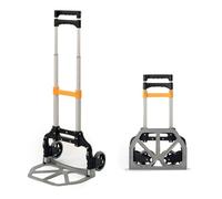 Paluplus Carrello Portapacchi Pieghevole in ALLUMINIO, misura 40x40x101 cm, Manico Telescopico e 2 Ruote in Gomma, Montacarichi Manuale per trasporto di carichi pesanti, Portata Massima 70 Kg -A130