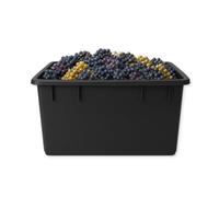 PALUPLUS Contenitore Rettangolare Nero da 250 Litri, Misura 94x63x57 cm, Mastellone Impilabile in Plastica, adatto per Stoccaggio, Fioriera, Vasca per pesci e tartarughe -006F -8,5