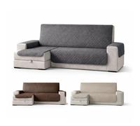 PALUPLUS Copridivano con Penisola a 3 Posti, Misura 240x305 cm, Tessuto poliestere da 120 gsm, Impermeabile e Antimacchia, Salvadivano Angolare con Penisola Reversibile -9519C -1,5 (Grigio)