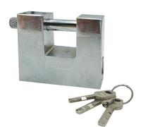 Paluplus Lucchetto Corazzato Piccolo in Metallo da 50 mm, lucchetto antiscasso di sicurezza con 3 Chiavi, grillo rotante da 5mm, per Serrande, bici, Garage -7607