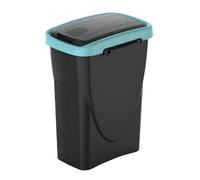 PALUPLUS Pattumiera per Raccolta Differenziata da 25 Litri, Misura 24x37x51 cm, Pattumiera Nera Componibile con Coperchio Basculante, Secchio per Rifiuti, Made in Italy -917F -1,7 (Azzurro)