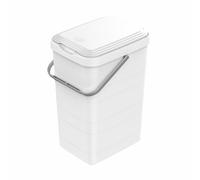 Paluplus Pattumiera Sottolavello da 14 Litri per Raccolta Differenziata, Misura 28x22x39 cm, Bidoncino con Coperchio Antiodore e Maniglia, Cestino umido adatto per cassetti cucina -444F -1,2 (Bianco)