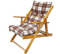 PALUPLUS Poltrona Reclinabile Harmony, Misura 69x92x98 cm, Schienale Regolabile in 3 Posizioni, Struttura e Braccioli in Legno di Abete, Sedia per casa, Portata 100Kg -030C (Marrone Scozzese)