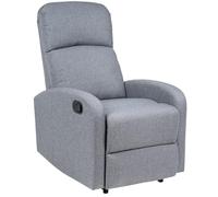 PALUPLUS Poltrona Sogno Reclinabile Imbottita con Poggiapiedi, Misura 74x77x110 cm, Poltrona in Tessuto Traspirante con inclinazione Manuale, Struttura Robusta e Design Elegante -29 (Grigio)