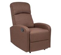 PALUPLUS Poltrona Sogno Reclinabile Imbottita con Poggiapiedi, Misura 74x77x110 cm, Poltrona in Tessuto Traspirante con inclinazione Manuale, Struttura Robusta e Design Elegante -29 (Marrone)