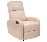 PALUPLUS Poltrona Sogno Reclinabile Imbottita con Poggiapiedi, Misura 74x77x110 cm, Poltrona in Tessuto Traspirante con inclinazione Manuale, Struttura Robusta e Design Elegante -29 (Tortora Chiaro)