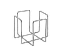 Paluplus Portatovaglioli in Metallo, Misura 12x12 cm Dispenser per tovaglioli da cocktail, Resistente ai graffi, Ideale per Cucina, Bar e Ristorante -664F (Argento)