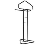 PALUPLUS Servo Muto da Camera in Metallo, Misura 43,5x36x110,5 cm, appendiabiti da terra a 2 posti per giacche, pantaloni, camicie, cravatte -8879M (Nero)