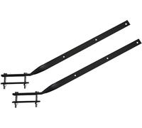 PALUPLUS Set 2 Bracci per Stendibiancheria da Balcone da 60 cm color Nero, Aste per ringhiere in ferro Verniciato con perni in acciaio e 3 Fori per i Cavi, Made in Italy -4088F