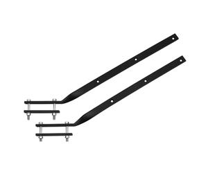 PALUPLUS Set 2 Bracci per Stendibiancheria da Balcone da 60 cm color Nero, Aste per ringhiere in ferro Verniciato con perni in acciaio e 3 Fori per i Cavi, Made in Italy -4088F -2,6