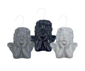 PALUPLUS - Set 3 Evaporatori d'Acqua per Termosifoni, Ceramica, Umidificatore con Gancio a S, Fantasia Angeli, Misura 14x4,5x14 cm, Vari Colori -6040F