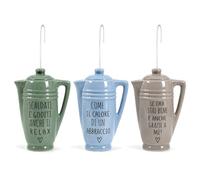 Paluplus Set 3 Evaporatori d'Acqua per Termosifoni in Ceramica, misura 12x4x16 cm, Umidificatore e Gancio a S -1957F -1,5 (Caraffa)