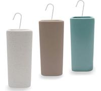 Paluplus Set 3 Evaporatori d'acqua per termosifoni in Ceramica, misura 8x4x19 cm, Umidificatore con motivo PUNTINI e gancio a forma di S, Colore Bianco, Verde, Tortora -5674