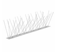PALUPLUS Set 3 Metri di Dissuasori per Piccioni e Uccelli, 3 Moduli da 100 cm con 80 Spuntoni in Acciaio Inox, Scacciauccelli per balconi, tetti, e Giardini -1502F -1,3